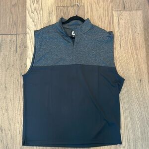 NWT Men’s XL Foot Joy Half-Zip Vest in Black and Heather Gray